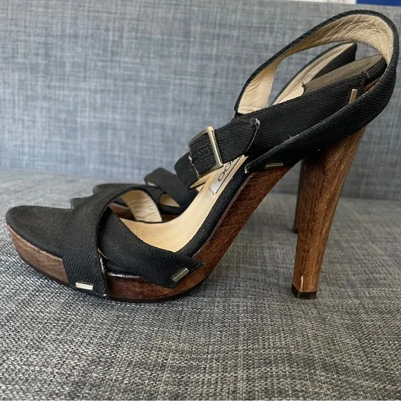 Jimmy Choo Black Women's Sandals heels size eur 37