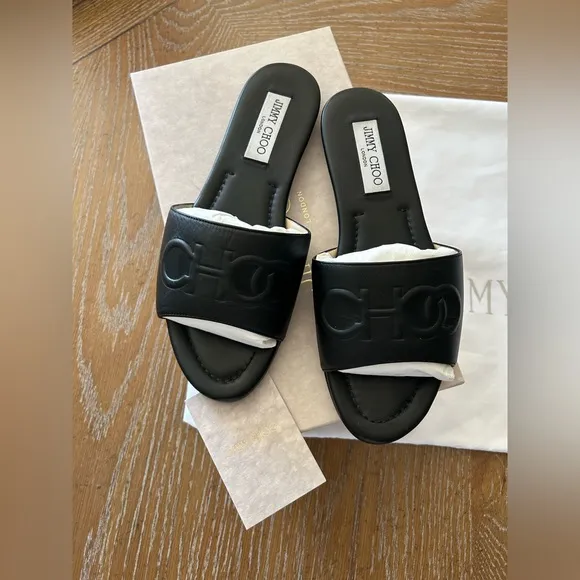 Jimmy Choo Black Women's Slide Sandals