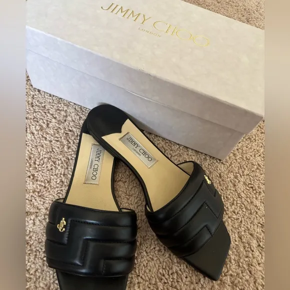 Jimmy Choo Black Women's Slide Sandals