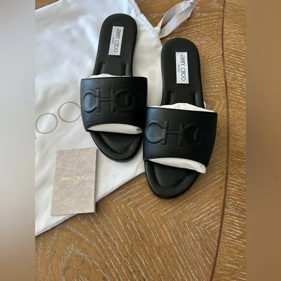 Jimmy Choo Black Women's Slide Sandals