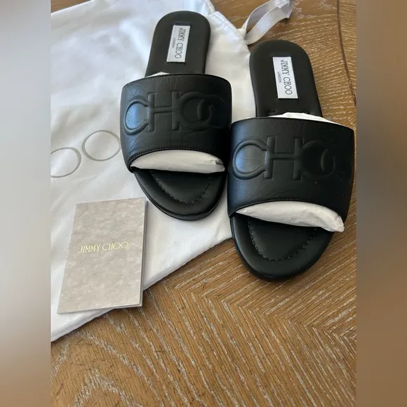 Jimmy Choo Black Women's Slide Sandals