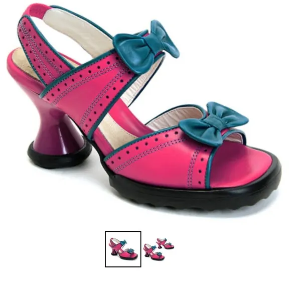 John Fluevog MINI BIPS OPEN-TOE SLINGBACKS  sz 6.5/ 7 run large