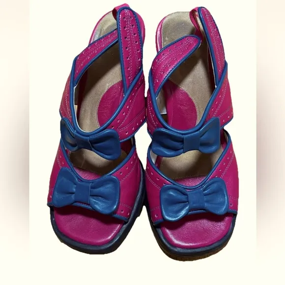 John Fluevog MINI BIPS OPEN-TOE SLINGBACKS  sz 6.5/ 7 run large
