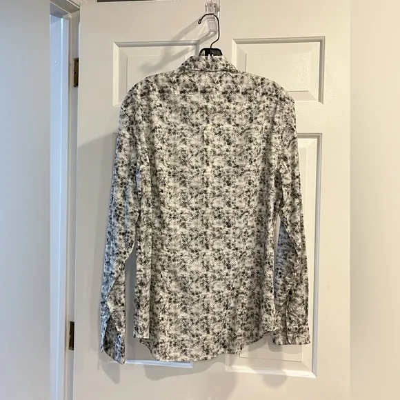 John Varvatos Abstract Leaf Shirt. Size Small