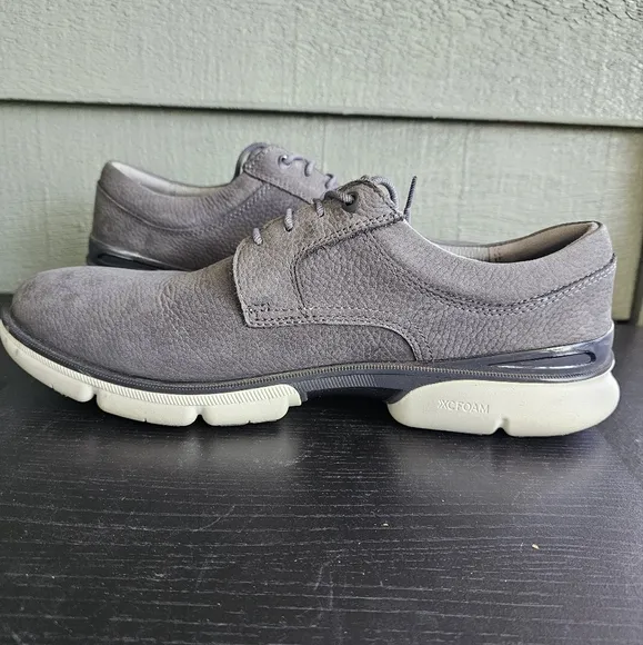 Johnston &amp; Murphy Men's XC4 Tanner Plain Toe Dark Gray Nubuck Waterproof Size 9M