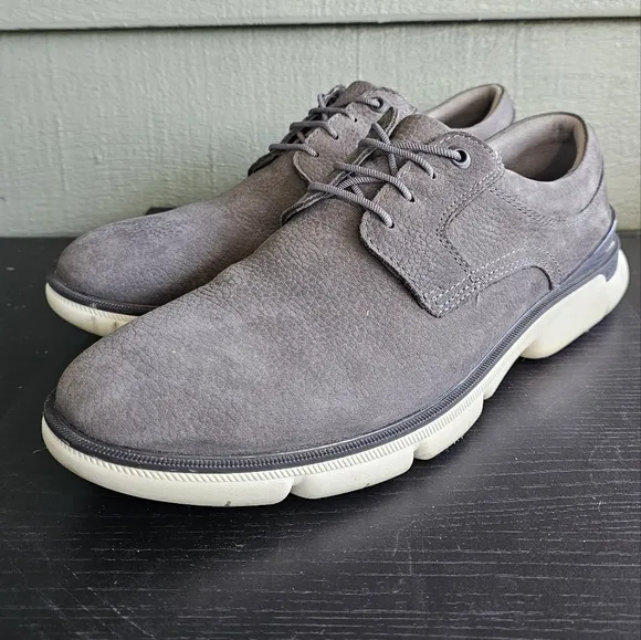 Johnston &amp; Murphy Men's XC4 Tanner Plain Toe Dark Gray Nubuck Waterproof Size 9M