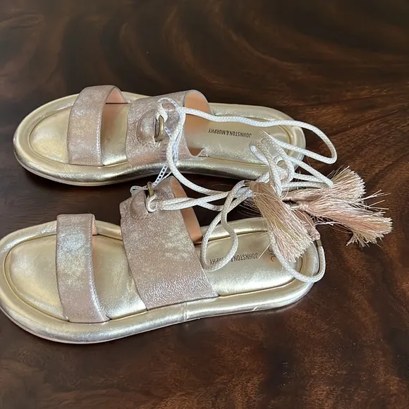 Johnston &amp; Murphy Zoey Ankle Wrap Sandals.