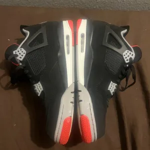 Jordan Athletic Shoes Black and Red Retro 4 OG Bred 2019 Authentic