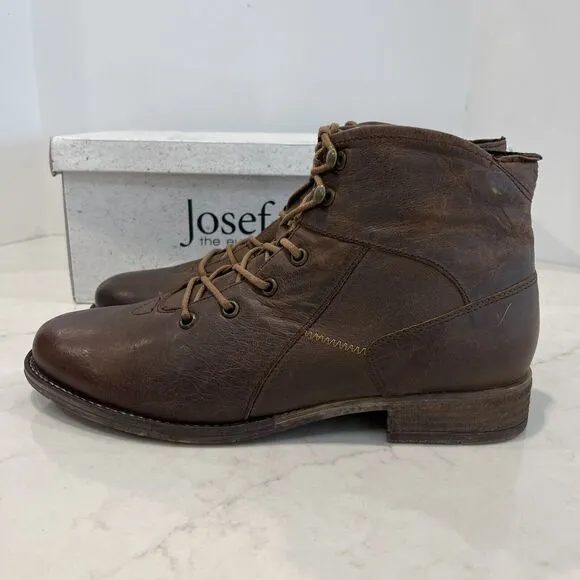 Josef Seibel NEW Sienna Lace Ankle Boots Booties Brown Womens EU 40 US 9 -9 .5