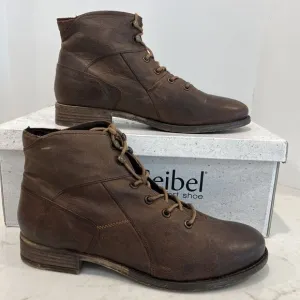 Josef Seibel NEW Sienna Lace Ankle Boots Booties Brown Womens EU 40 US 9 -9 .5
