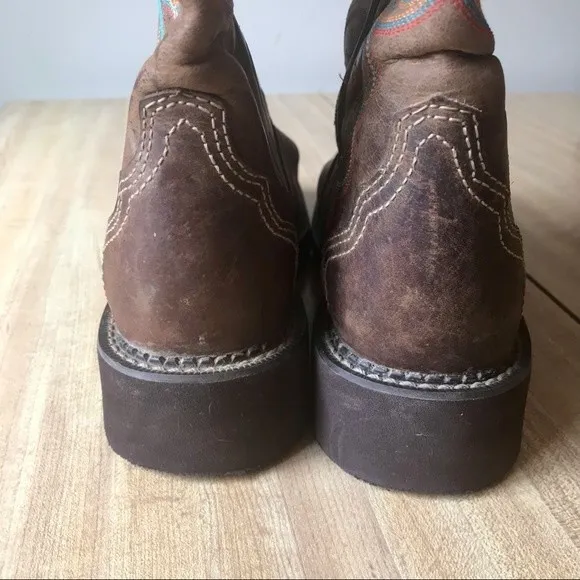 JUSTIN Boots Raya Gypsy Western Cowboy Brown Turquoise Leather