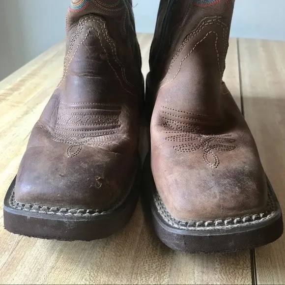 JUSTIN Boots Raya Gypsy Western Cowboy Brown Turquoise Leather