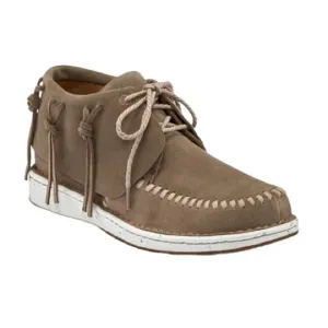 Justin Boots Womens 8.5Shoes Teepee Grey Leather Tassel Moc Toe High Top Sneaker