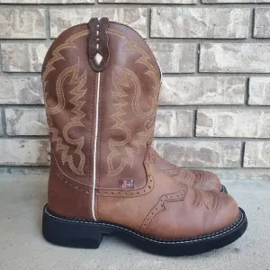 Justin Gypsy Inji leather brown boots L9909 aged bark cowboy western