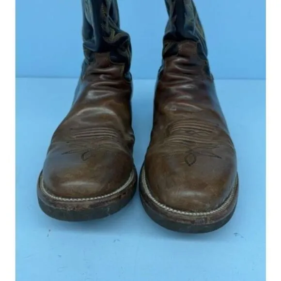 Justin Tekno Crepe Brown and Black Boots Size 11 b Cowboy/Work Boots