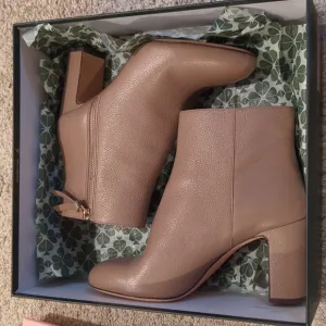 Kate Spade Leather Heeled Brown Boots, Size 9, Worn 1x