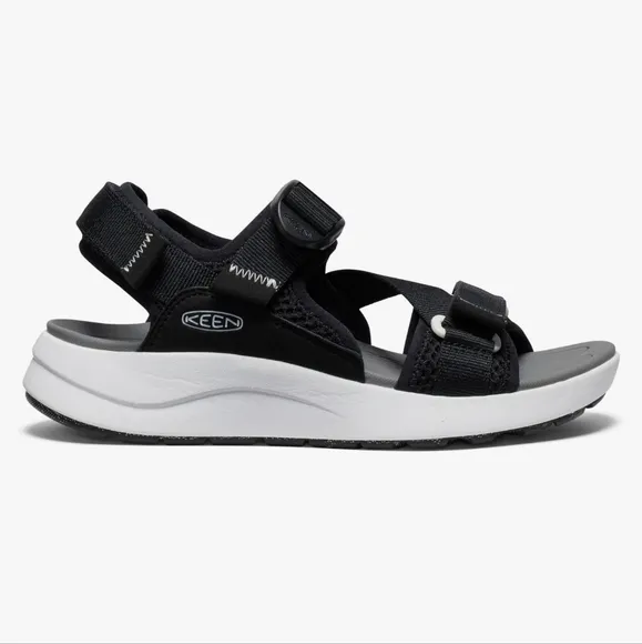 Keen Black/Steel Grey Sport Sandals with Adjustable Straps NWT size 7.5