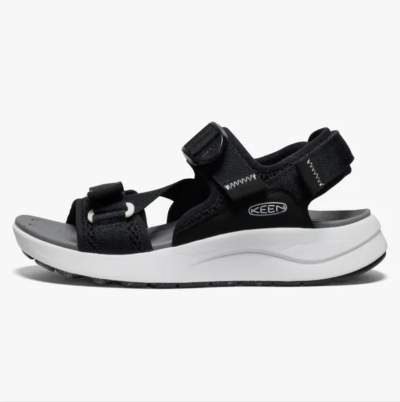 Keen Black/Steel Grey Sport Sandals with Adjustable Straps NWT size 7.5