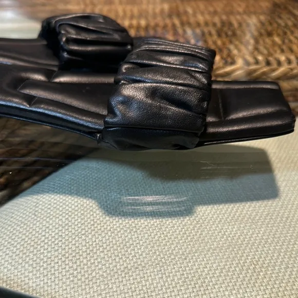 KHAITE Black Leather Woman’s Sandals Size 40.