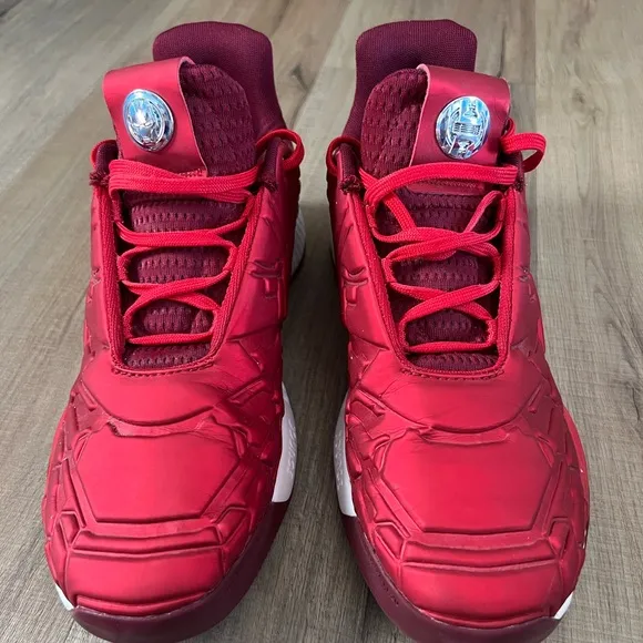 Kids Red Basketball Shoes - Adidas Marvel x Harden - Iron Man Special edition