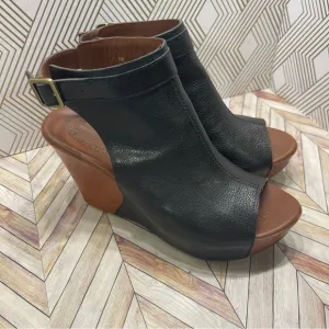 KORK-EASE BERIT PEEP TOE BLACK LEATHER L2