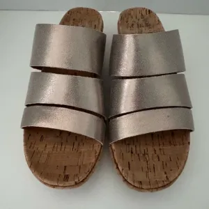 Kork-Ease Menzie Women's Slide Wedge Sandals Metallic Bronze Size 7