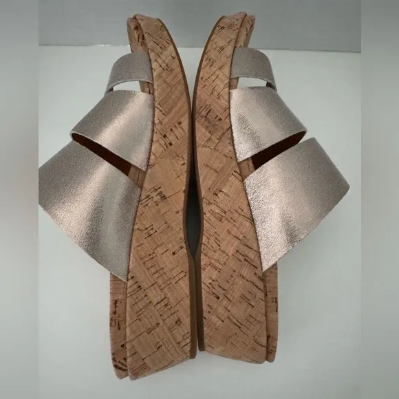 Kork-Ease Menzie Women's Slide Wedge Sandals Metallic Bronze Size 7