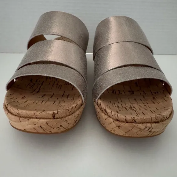 Kork-Ease Menzie Women's Slide Wedge Sandals Metallic Bronze Size 7