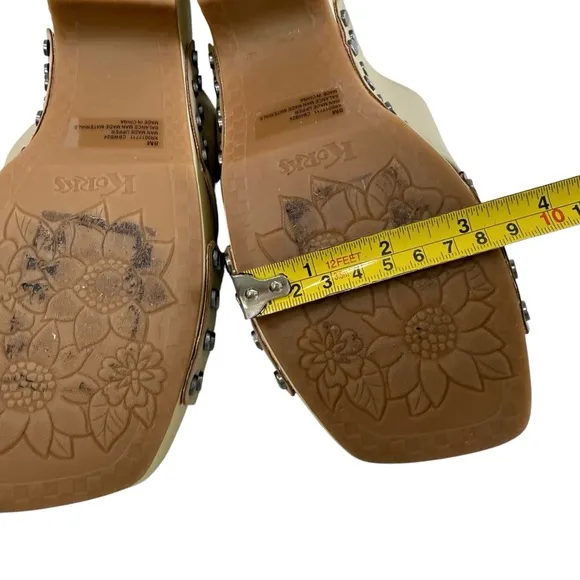 Korks Draya Studded Crisscross Platform Comfort Sandals Size 8M