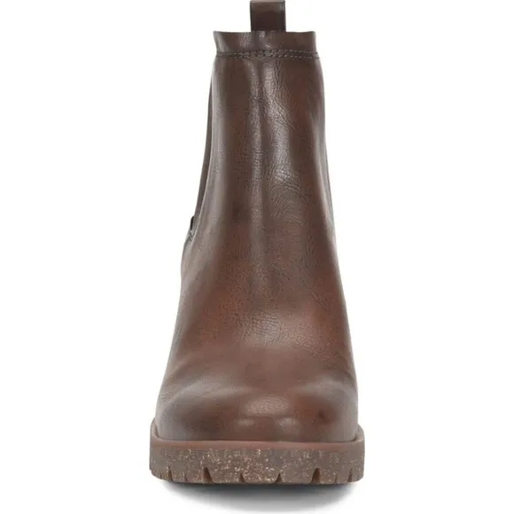 KORKS Elsie Bootie Brown Leather Block Heel Ankle Boots Sz 10 NEW!
