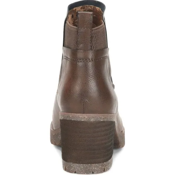 KORKS Elsie Bootie Brown Leather Block Heel Ankle Boots Sz 10 NEW!