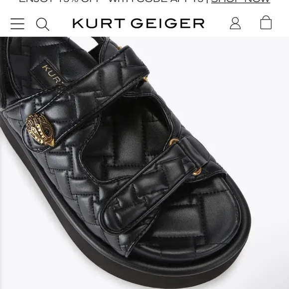 Kurt Geiger Black Platform Sandals Orson Pump Sandal