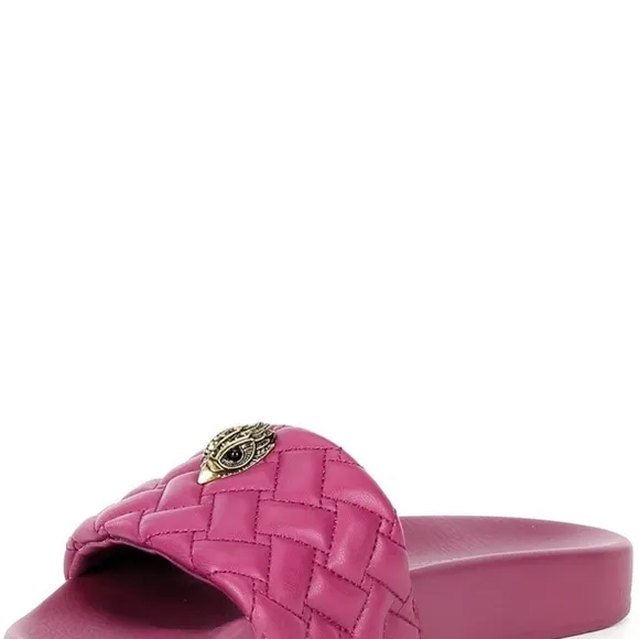 Kurt Geiger Red Quilted Slide Sandals