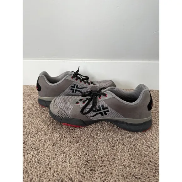 Kuru Quantum Training Shoes Comfort Athletic Sneakers Gray Red Black Mens