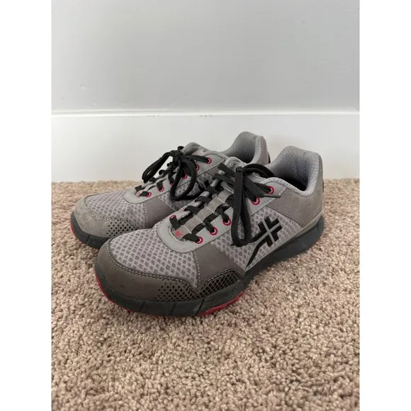 Kuru Quantum Training Shoes Comfort Athletic Sneakers Gray Red Black Mens