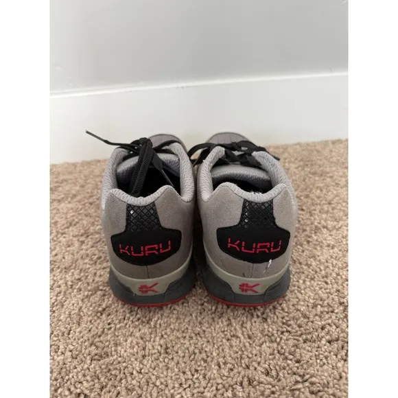 Kuru Quantum Training Shoes Comfort Athletic Sneakers Gray Red Black Mens