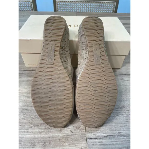 L'Amour Des Pieds LDP Catiana Cork Sandals Natura/Gold Cork Textile Size 9 NIB