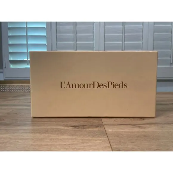 L'Amour Des Pieds LDP Catiana Cork Sandals Natura/Gold Cork Textile Size 9 NIB
