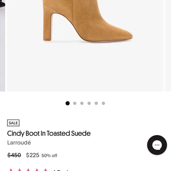 🌹LARROUDE🌹 Cindy Boot In Toasted Suede Size: 9