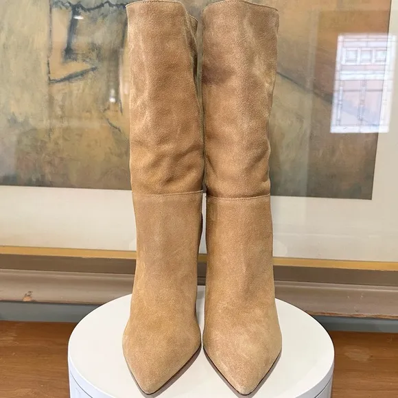 🌹LARROUDE🌹 Cindy Boot In Toasted Suede Size: 9