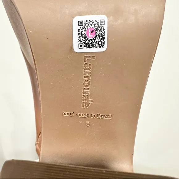 🌹LARROUDE🌹 Miso Platform Boot In Caramel Stretch Leather Size: 9