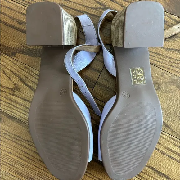Lavender Leather Sandals