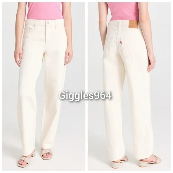 Levi's Baggy Dad Jeans Barely Freezing White