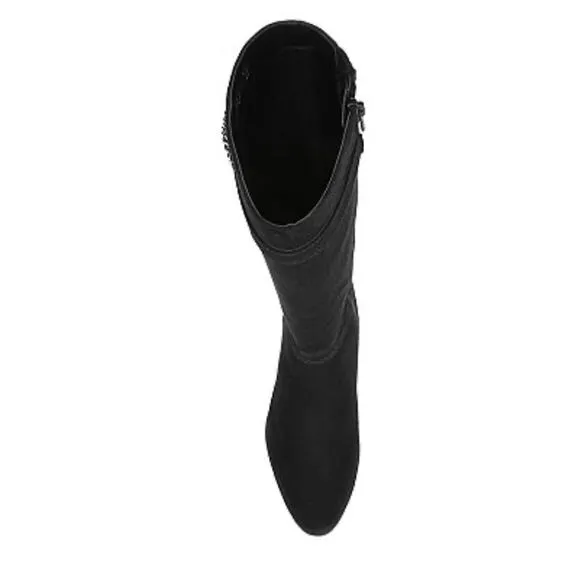 LIFE STRIDE “DARING” BLACK ECO- MICROSUEDE WIDE CALF TALL RIDING BOOTS. NWT&amp;B.🆕