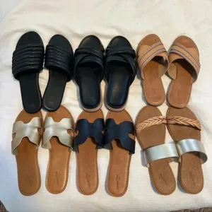 Lot of 6! Women’s Sandals Universal Thread / Time &amp; Tru size 9-10