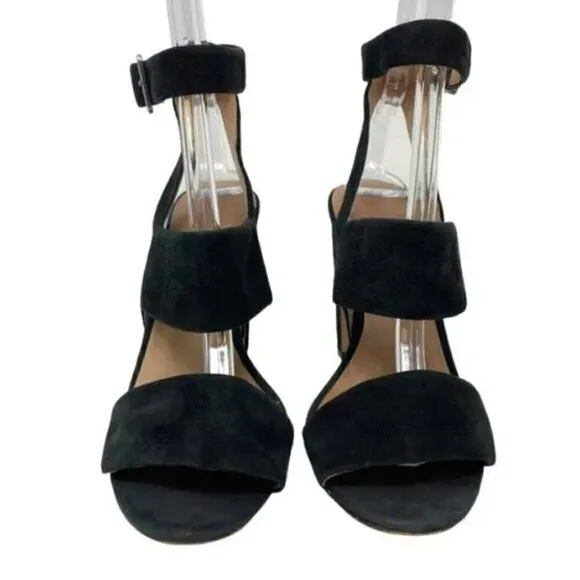 Madewell Black Suede Strappy Octavia Sandals - Size 8