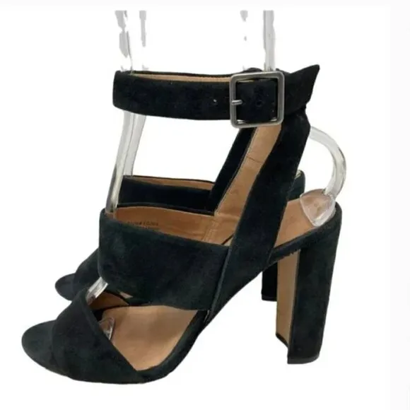 Madewell Black Suede Strappy Octavia Sandals - Size 8