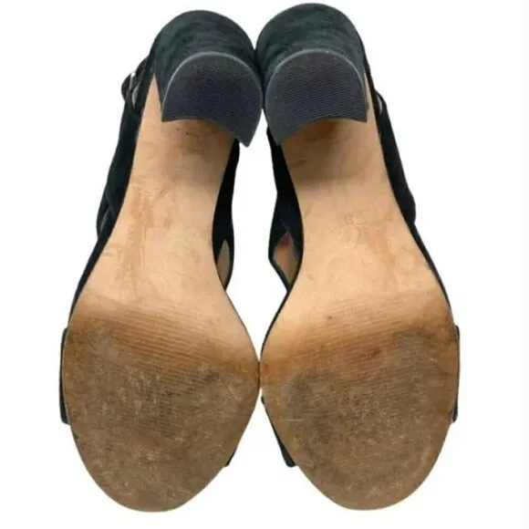 Madewell Black Suede Strappy Octavia Sandals - Size 8