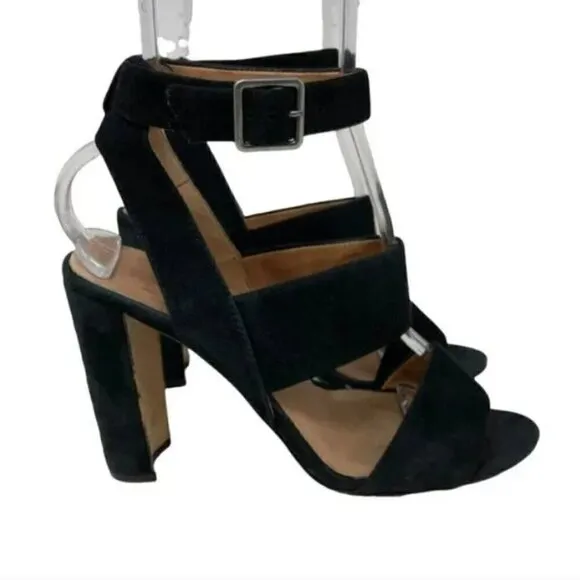 Madewell Black Suede Strappy Octavia Sandals - Size 8