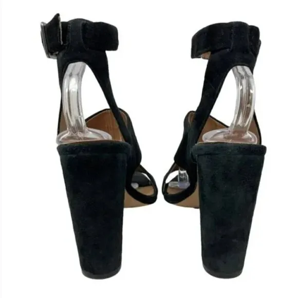 Madewell Black Suede Strappy Octavia Sandals - Size 8